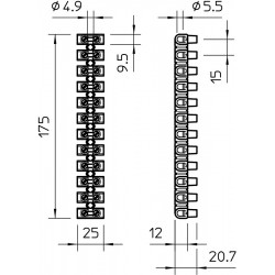 OBO Regletas de conexión de 16 mm², polipropileno